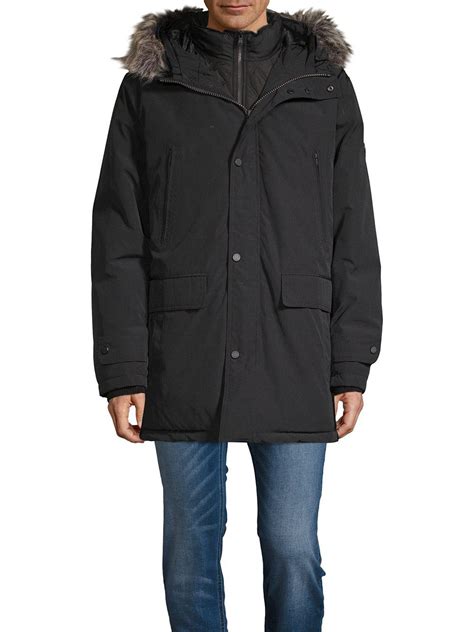 michael kors parka schwarz|michael kors men's shinny parka.